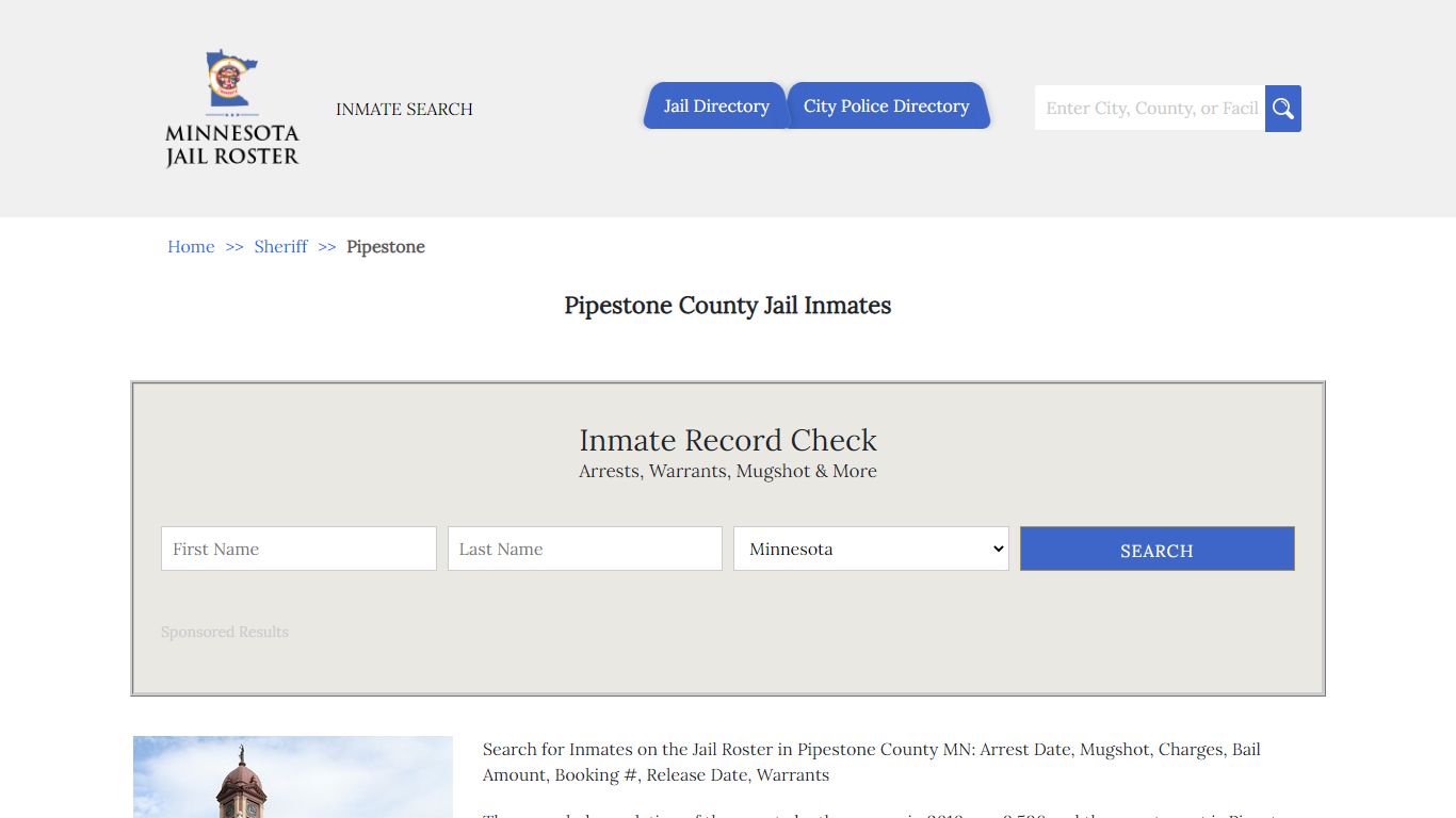 Pipestone County Jail Inmates | Jail Roster Search